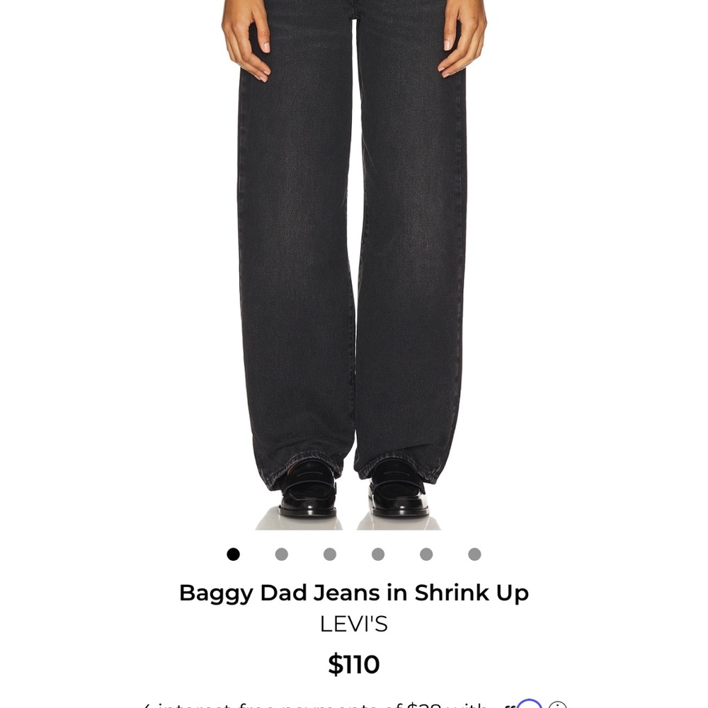 Levi's Charcoal Baggy Dad Jeans